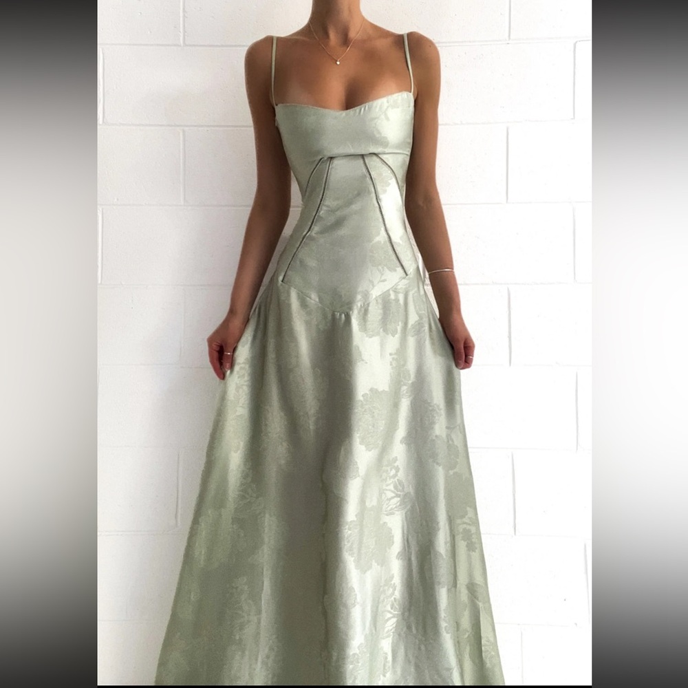 NWT Yojani Boutique Mallorca Dress - Pistachio